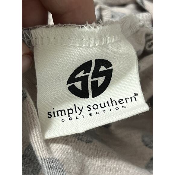 Simply Southern Womens Size Xl Cheetah Print Blouse With ruffle Bottom. Boho - Picture 10 of 10